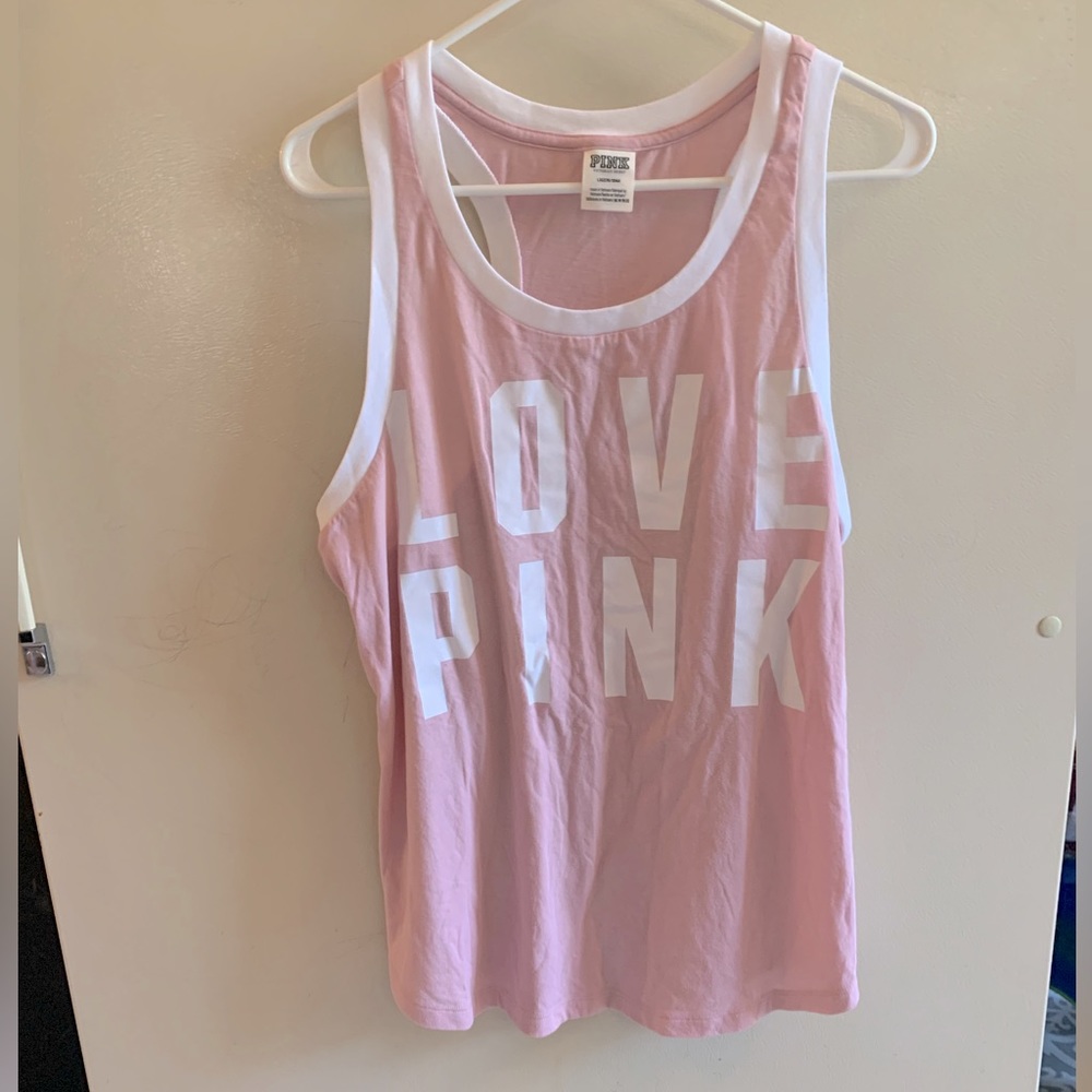 Pale pink Love Pink Victoria’s Secret tank top